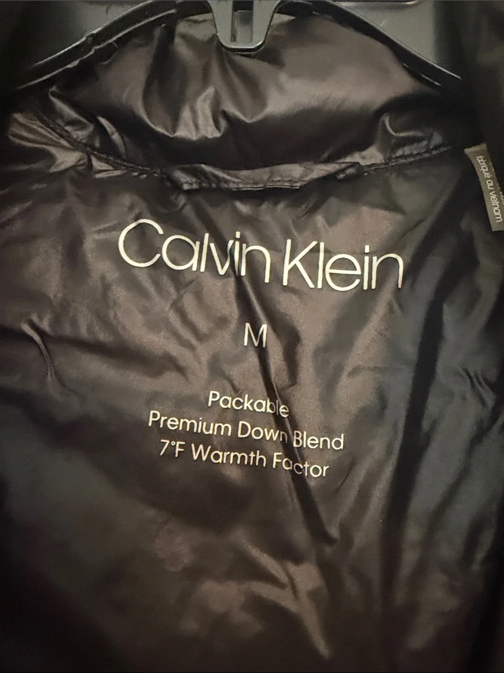 Calvin Klein Women's Black Long Quilted Puffer Coat with Hood